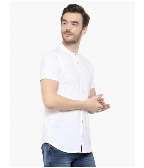 Glito Cotton Blend White Shirt Single - None