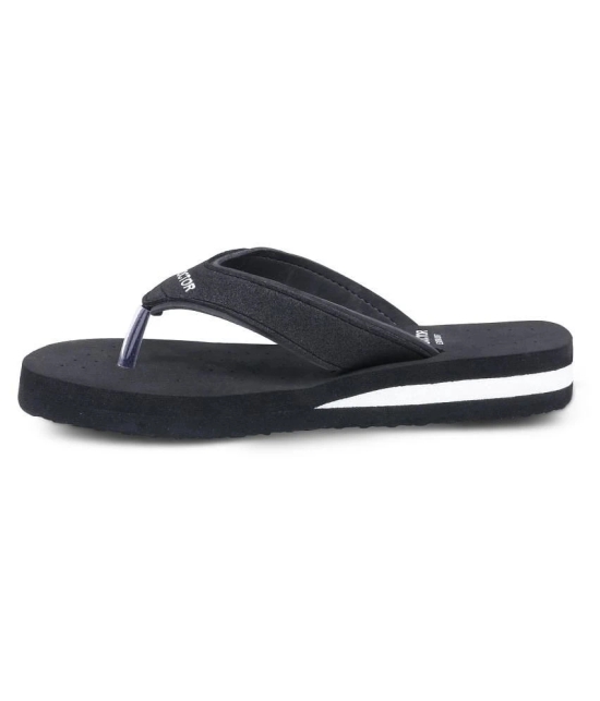 DOCTOR EXTRA SOFT - Black Womens Thong Flip Flop - None