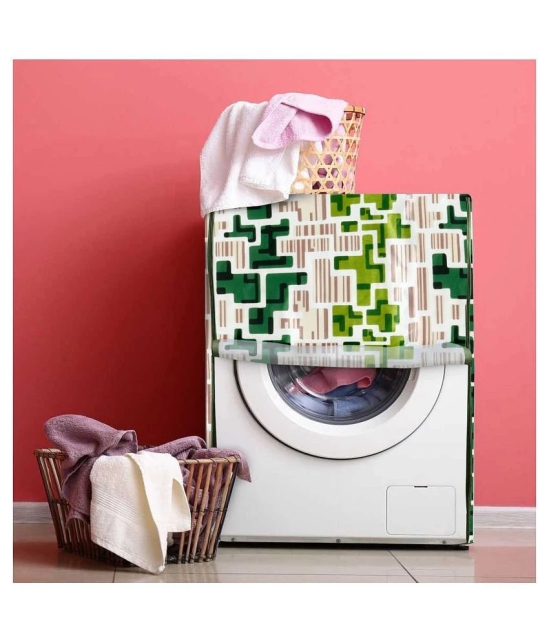 E-Retailer Single Polyester Green Washing Machine Cover for Universal Front Load - Green