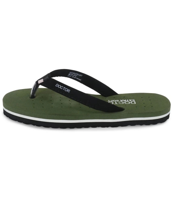 DOCTOR EXTRA SOFT - Olive Womens Thong Flip Flop - None