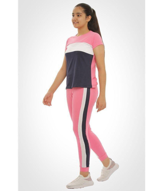 Rydho - Pink Cotton Girls Top With Pants ( Pack of 1 ) - None