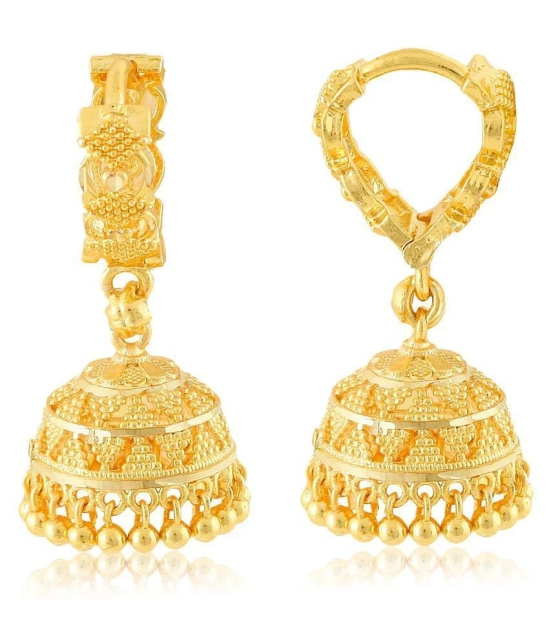 Vighnaharta - Golden Jhumki Earrings ( Pack of 1 ) - Golden