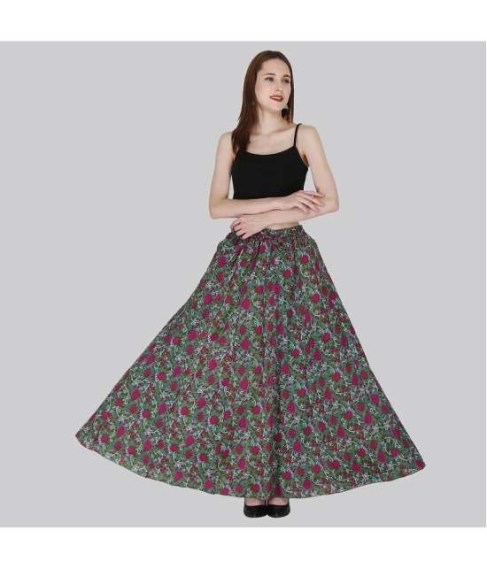 Sttoffa Green Cotton Womens Flared Skirt ( Pack of 1 ) - None