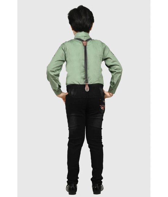 Arshia Fashions - Green Cotton Blend Boys Shirt & Jeans ( Pack of 1 ) - None