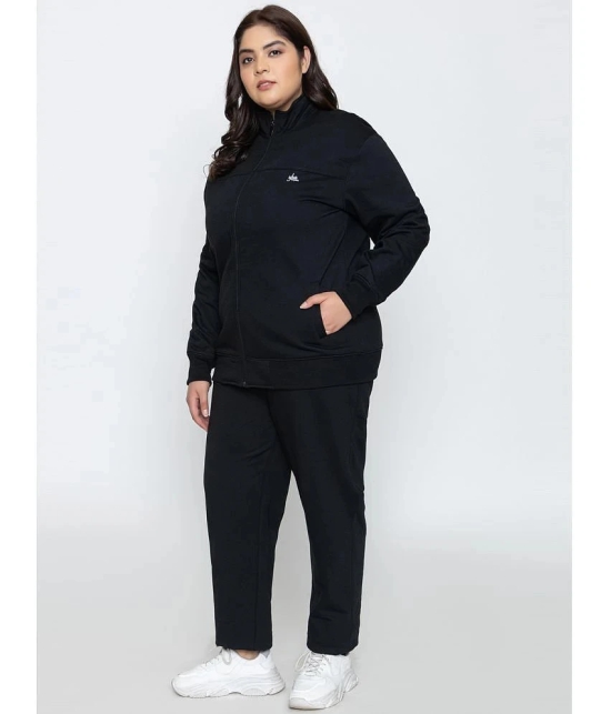 YHA Black Fleece Solid Tracksuit - Pack of 1 - None