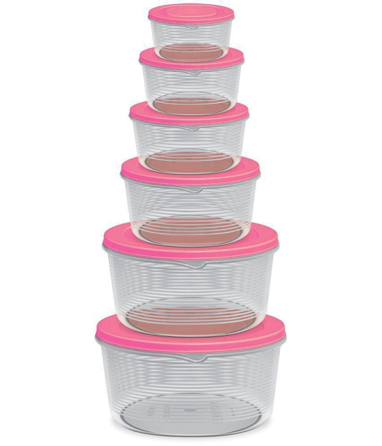 Milton Store It Plastic Container Set of 6, Pink - Pink