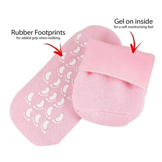 WUGO::Women's Spa Slipper Socks with Non-Slip Dots, Soft and Comfortable Terry Cloth Slip-On Booties for Home, Travel, Yoga, Spa, Hotel