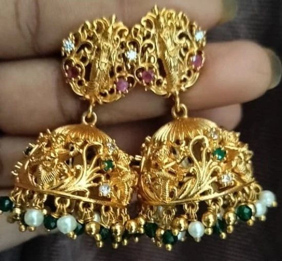 Dasavatharam set short neckless and earrings