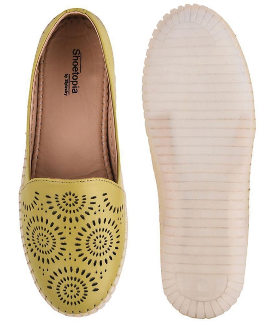 Shoetopia Yellow Women''s Loafers - None