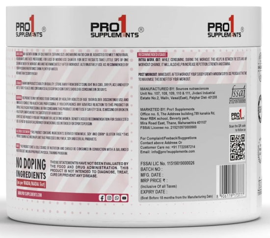 Pro1 Supplements PRO BCAA 180gm Blueberry