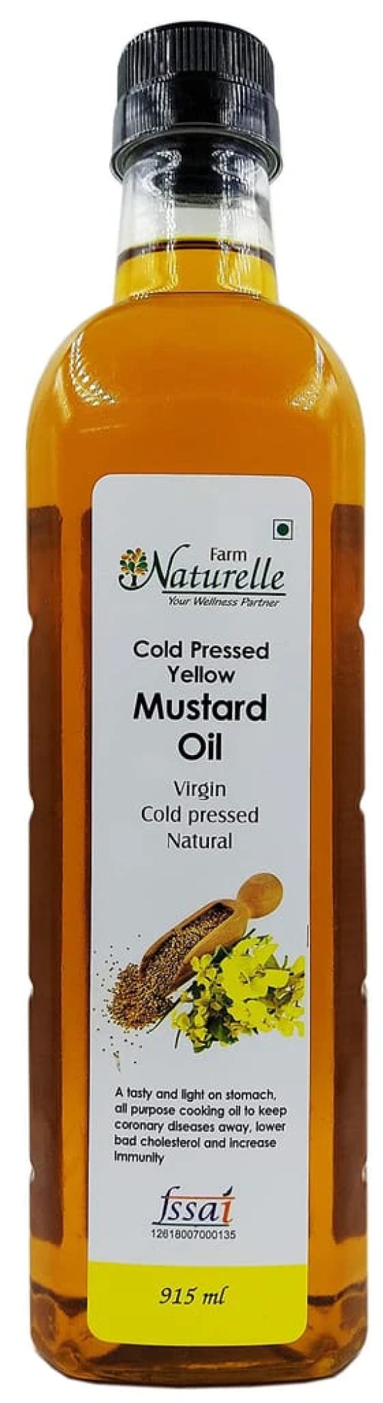 Farm Naturelle (Kachi Ghani-Cold Pressed) Mustard Oil (915ML) & Virgin Sesame/Gingelly Oil (915Ml) and Get a Forest Honey Free