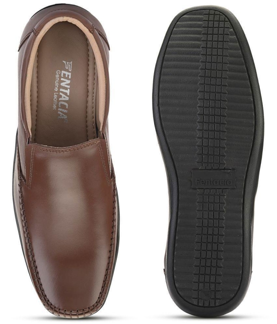 Fentacia - Brown Men's Slip On Formal Shoes - None