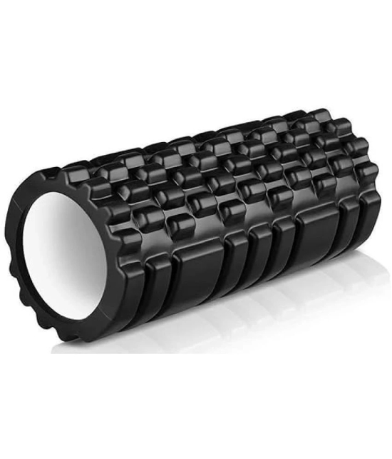 Yoga Roller for Exercise, Foam Equipment for Body Pain Relief, Recovery, Muscle Stretching Workout Sessions, Deep Tissue Massage Roller for Use in Gym & Home for Men & Women, Pack of 1 - Bla