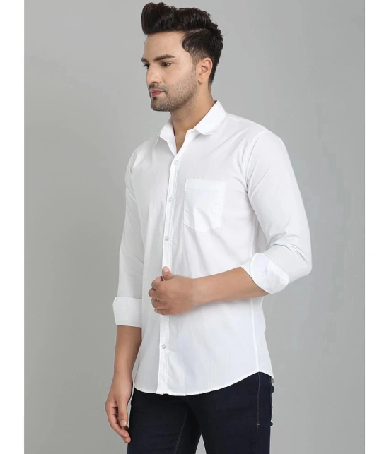 VERTUSY - White 100% Cotton Regular Fit Mens Casual Shirt ( Pack of 1 ) - None