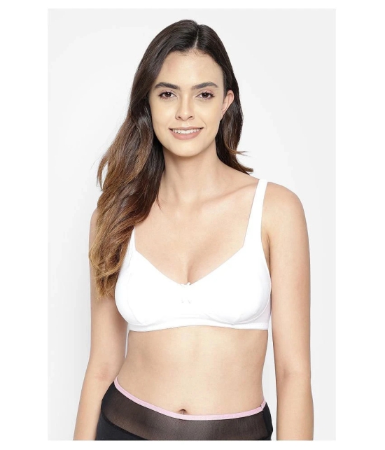 Clovia Cotton Everyday Bra - White Single - 36C