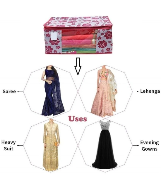 SH NASIMA - Home Storage Cloth Bags, Saree, Suits, Blouse, Blanket Organiser for Underbed, Almirah (Pack of 2)