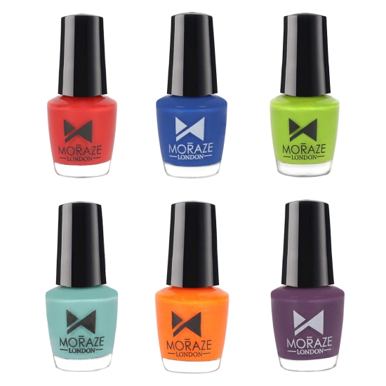 Mini Nail Paints - Pack Of 6-HYDROGEN PHENIX SUMMER FOREST CHITTY AQUA