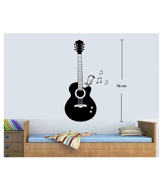 Asmi Collection Feel The Music with Guitar Musical Wall Sticker ( 7 x 40 cms )