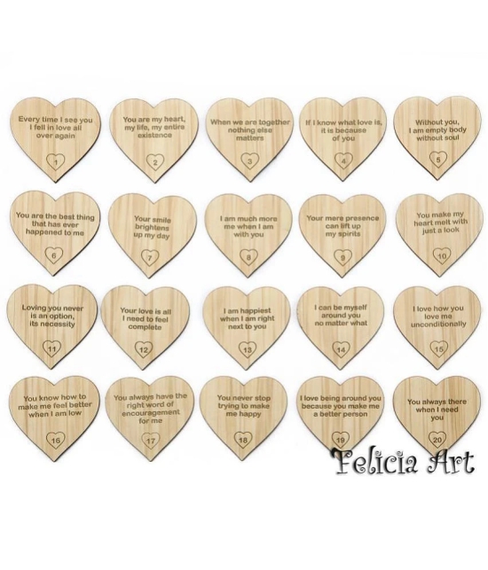 FELICIA ART 20 Reasons Why I Need You Message Valentines Day Gift Box