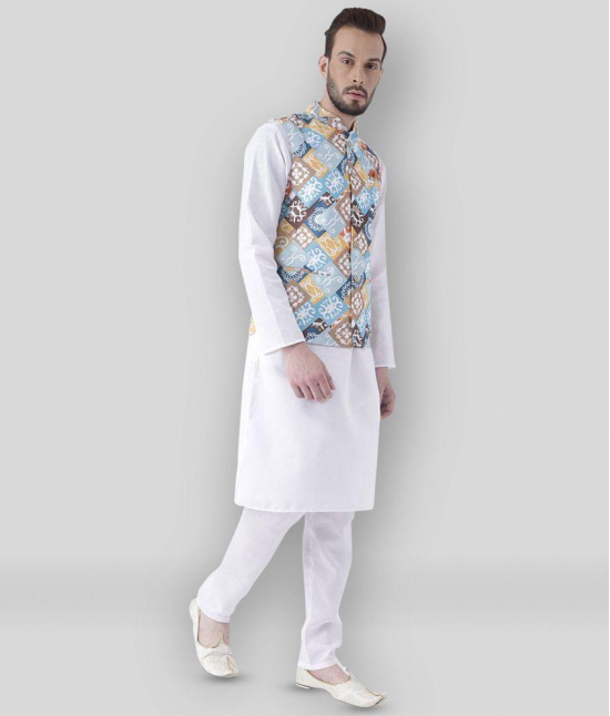 Hangup - Multicolor Cotton Blend Regular Fit Mens Kurta Pyjama Set ( Pack of 1 ) - None