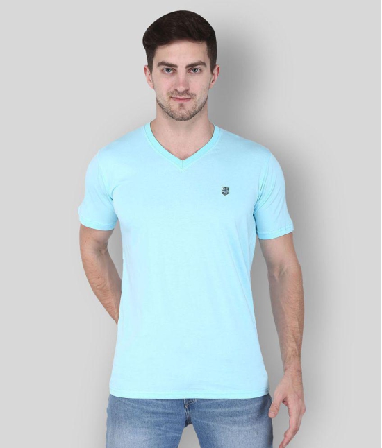 MADTEE - Turquoise Cotton Regular Fit Mens T-Shirt ( Pack of 1 ) - None