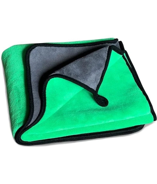 Auto Hub Green 600 GSM Microfiber Cloth For Automobile ( Pack of 1 )