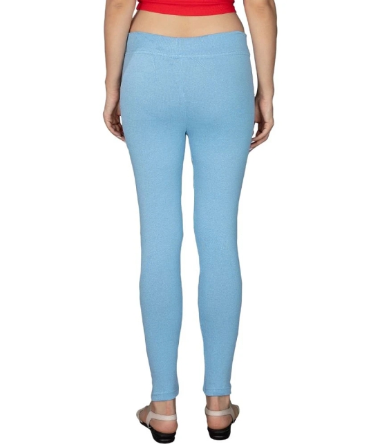 KARARO JEGGINGS - Cotton Blend Skinny Fit Light Blue Womens Jeggings ( Pack of 2 ) - None