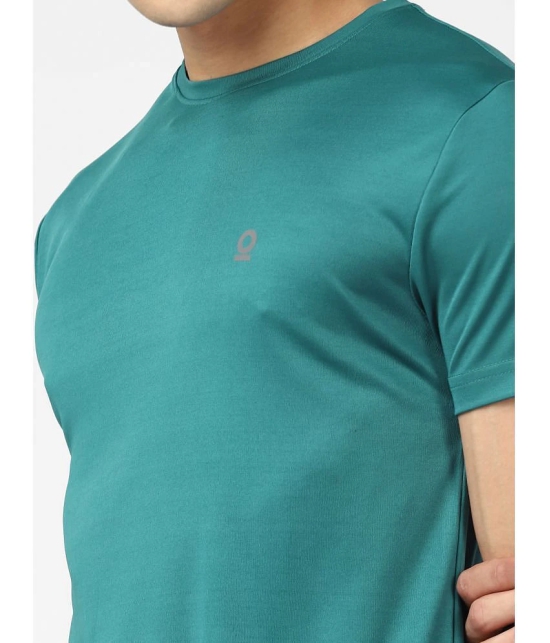 UrbanMark Men Regular Fit Quick Dry Sports Round Neck Half Sleeves T Shirt-Teal - None