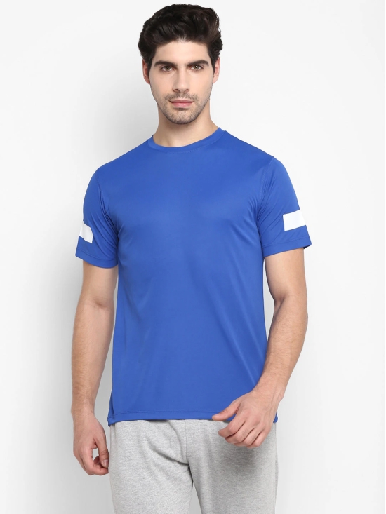 MENS POL SLV PT TEE-M / Blue