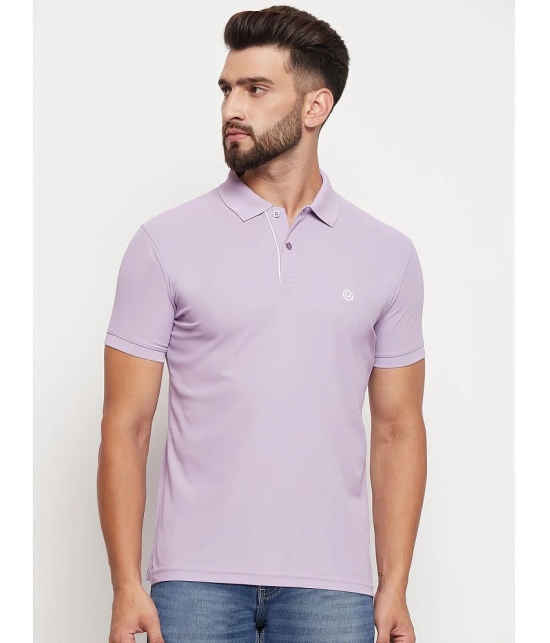 UNIBERRY Cotton Regular Fit Solid Half Sleeves Mens Polo T Shirt - Lavender ( Pack of 1 ) - None