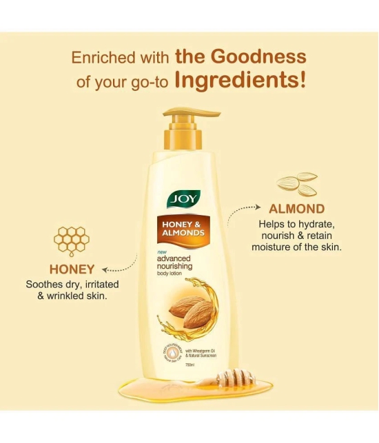 Joy Honey & Almonds Advanced Nourishing Body Lotion WIth Natural Sunscreen 750ml, (Pack of 1)