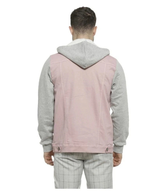 Campus Sutra Pink Denim Jacket - None