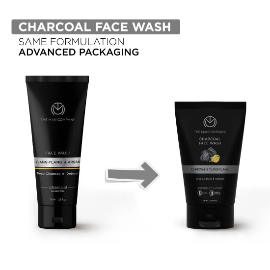 Charcoal Face Wash I Charcoal & Ylang Ylang (75ml) Face wash and Free Sheet Mask