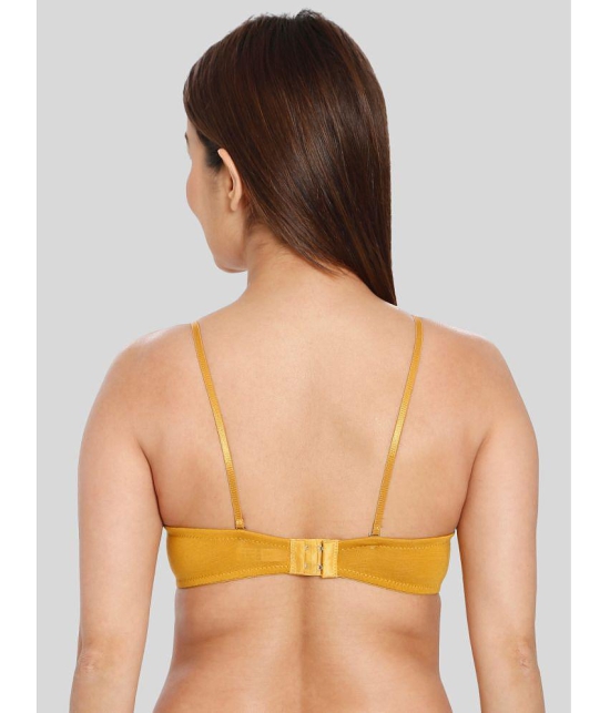 ILRASO - Mustard Polyester Lightly Padded Women's Balconette Bra ( Pack of 1 ) - None