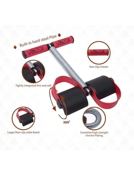 VOLTEX  Red Single Spring Tummy Trimmer for Abs Exerciser,Body Toner and Fat Buster| For Men and Women - Multi Color