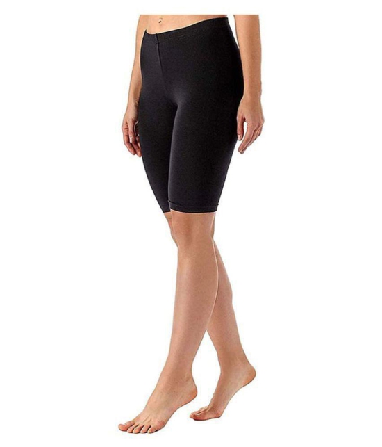 Goodluck Black Polyester Lycra Solid Tights - Single - L