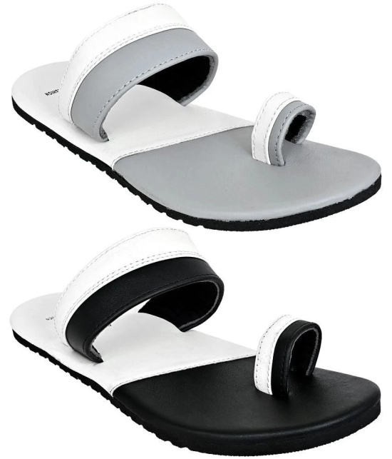 Altek Grey Mens Thong Flip Flop - None