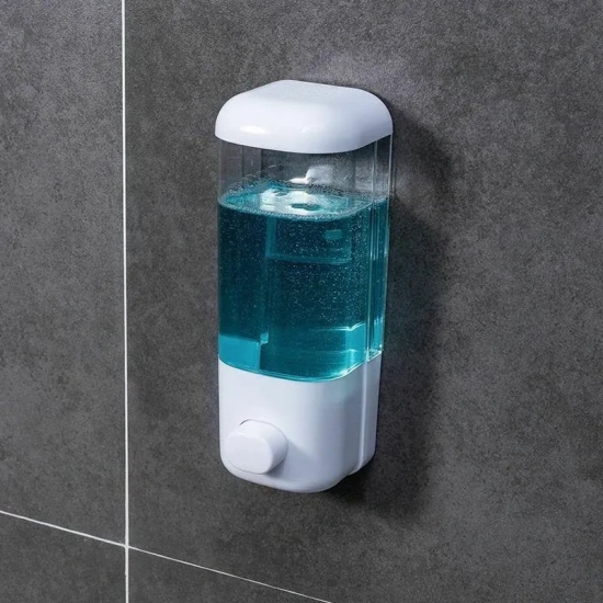 Transparent Wall Mounted Manual Soap Dispenser Abs Box Wall Mount