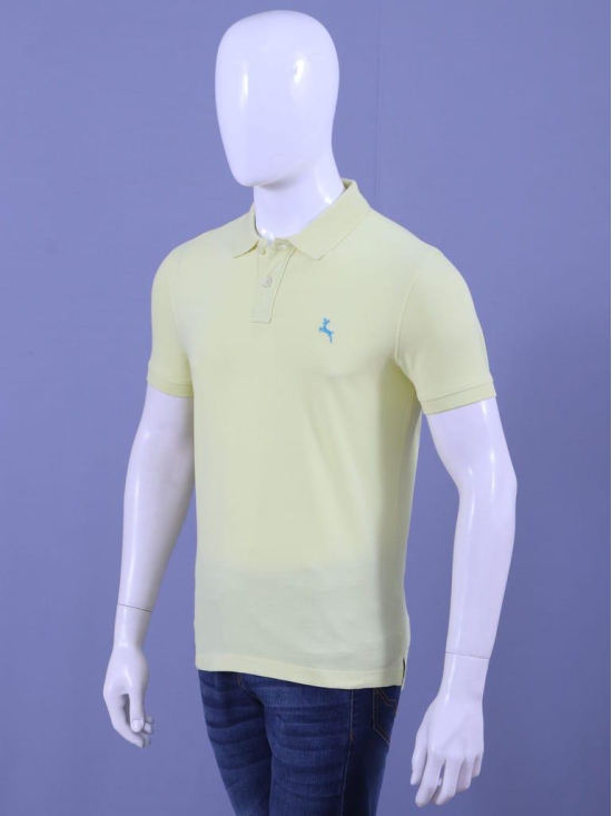 Men's Lt.Yellow Embroidery PoloT-Shirt