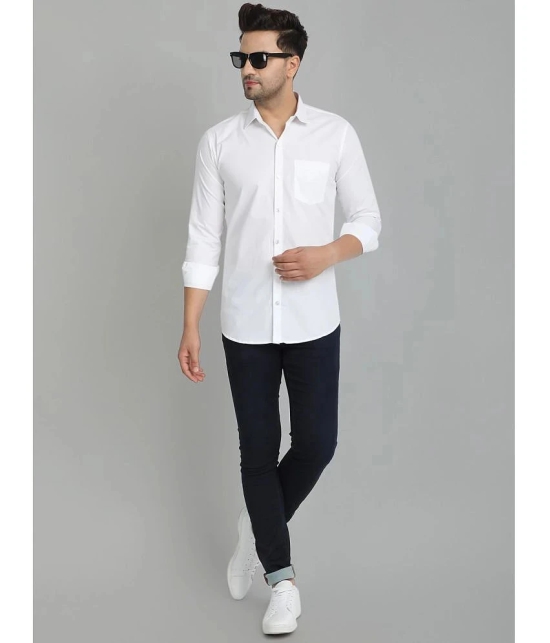 VERTUSY - White Cotton Regular Fit Mens Casual Shirt ( Pack of 1 ) - None