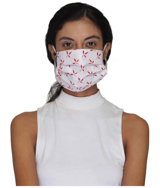 Anekaant - White Cotton Mask ( Pack of 3 )