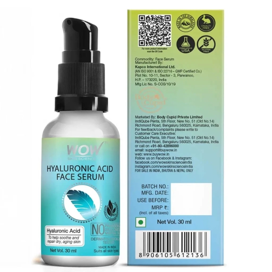 Hyaluronic Acid Face Serum - For Intense Hydration, Glowing Skin & Fines Lines