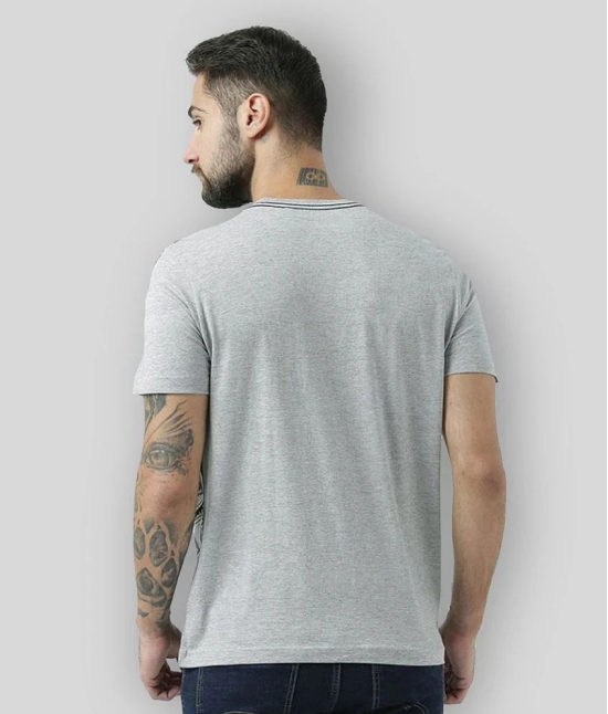 Huetrap - Grey Cotton Regular Fit Mens T-Shirt ( Pack of 1 ) - None