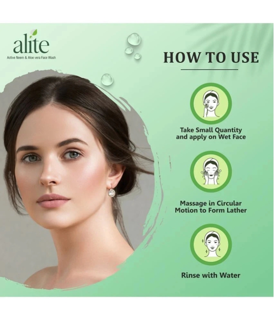 Alite Active Neem & Aloe Vera Face Wash Enriched with Vitamin E( 70g Each)- Pack of 6