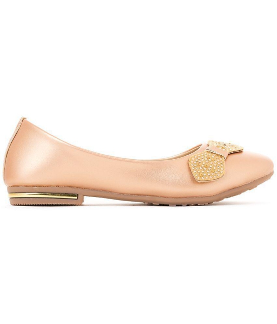 Adrianna Rose Gold Ballerina Casual Shoe for Girls (4.5-12 yrs) - None