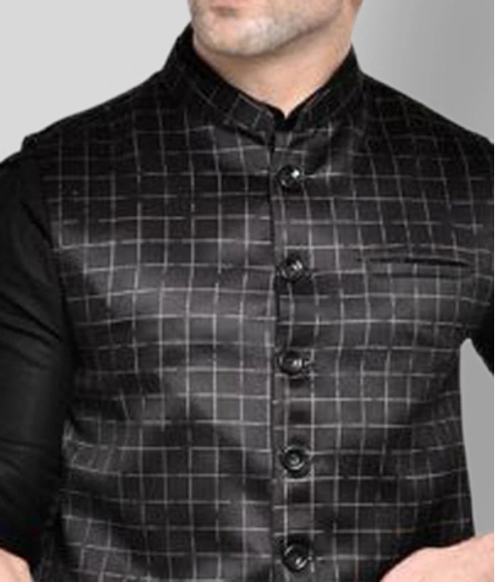 Hangup - Black Cotton Regular Fit Mens Pathani Suit ( Pack of 1 ) - None