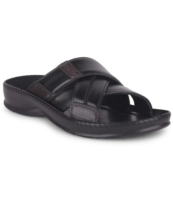 Liberty Black Mens Leather Slipper - None