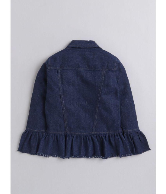 DKGF Fashion - Dark Blue Denim Girls Denim Jackets ( Pack of 1 ) - None