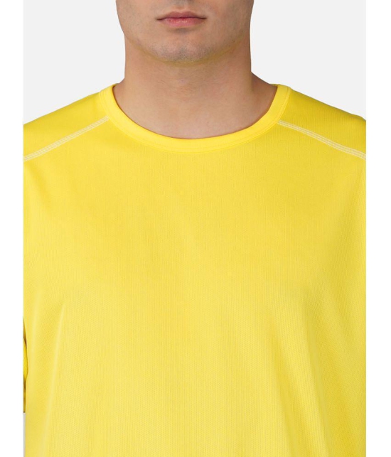 london arc - Yellow Polyester Regular Fit Men's T-Shirt ( Pack of 1 ) - None