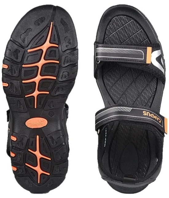 Campus - Black Mens Floater Sandals - None